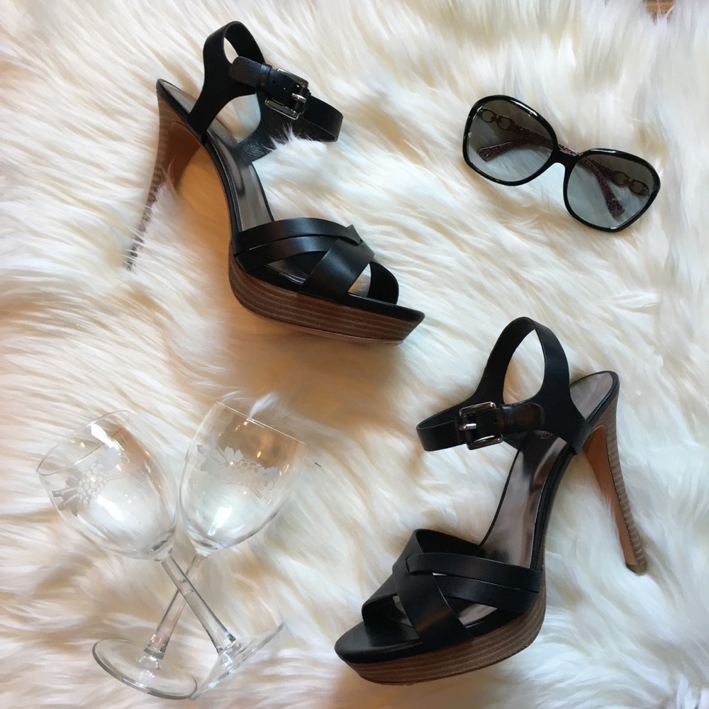 Coach Dani Vegan Leather Strappy Heels